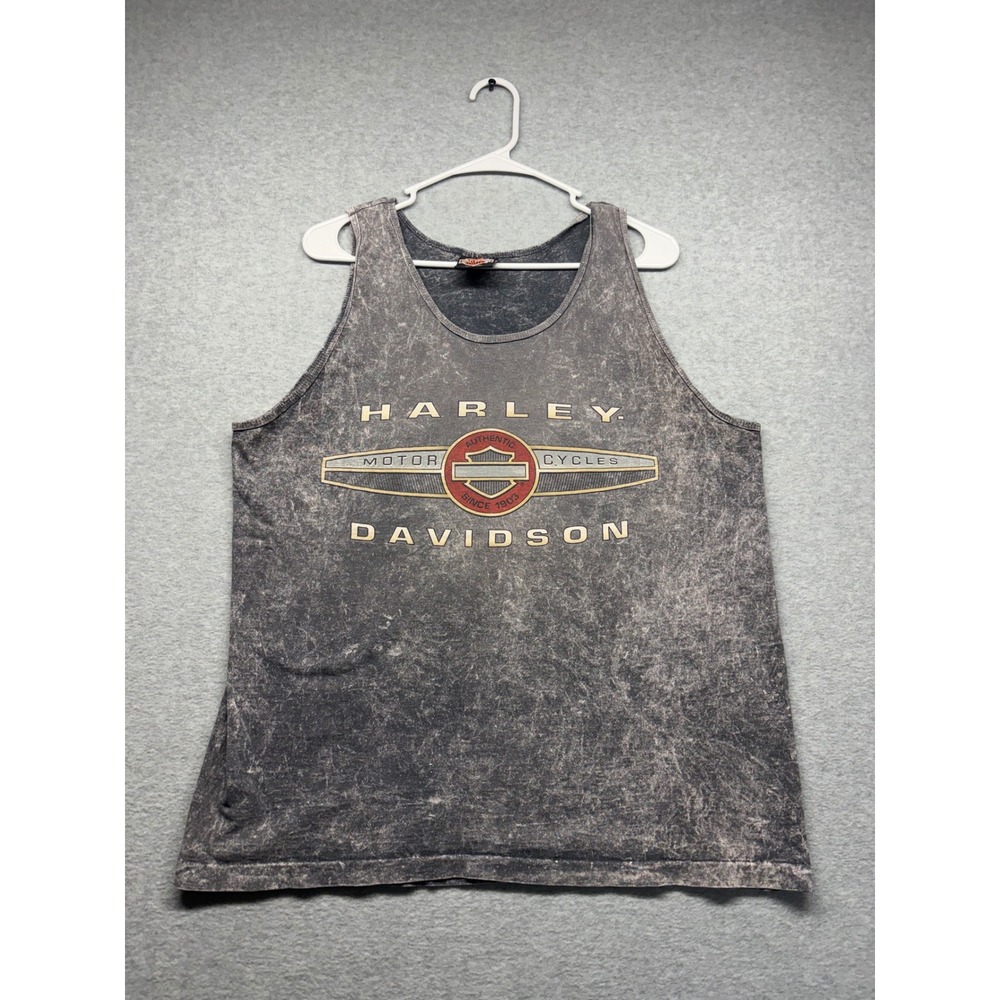 Harley Davidson Vintage Gray Mineral Wash Tank Top Rochester MN 25th Anniversary - Picture 1 of 7